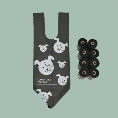 Eco Friendly 100 Biodegradable Dog Waste Poop Bags Custom Printed With Handles Perfumed