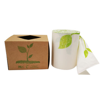 Eco Friendly Wholesale Cornstarch Custom Color Printed 100% Biodegradable Compostable Plastic Garbage Bags on Roll (Tas sampah plastik yang dapat dikompos pada gulung)