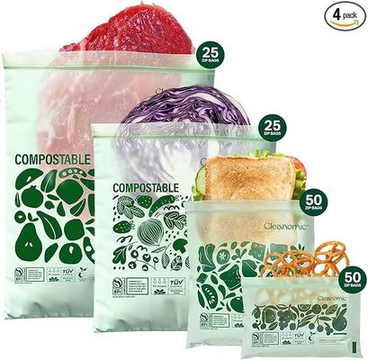 Komposable* Food Storage Bag Bundle - Gallon, Quart, Sandwich dan Snack Size