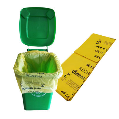 Pabrik 100% biodegradable ramah lingkungan berkelanjutan Grosir tepung jagung custom flat top compostable sampah tas menerima kustomisasi