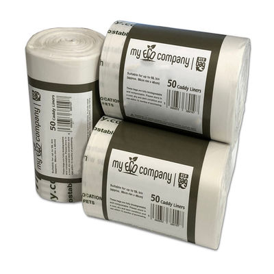 Harga yang bagus Jual Teratas Grosir Berkelanjutan 100% Biodegradable Cornstarch Logo Custom Home Compost Eco Friendly Compostable Yard Waste Bag on line