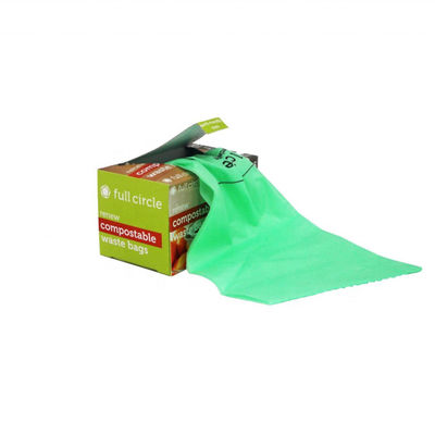 Harga yang bagus Grosir Berkelanjutan 100% Biodegradable Cornstarch Custom Printed High Kitchen Compostable Trash Bin Liner Bag untuk Food Scrap on line