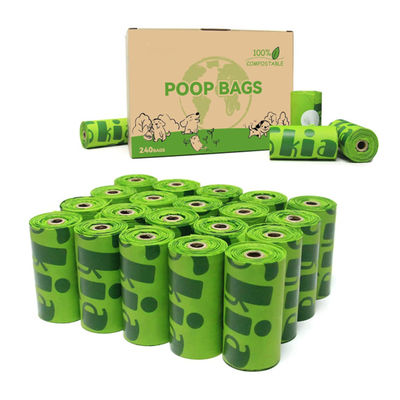 Kustom Corn Corn Starch Berbasis Biodegradable Eco Friendly Outdoor Pet Dog Poop Bag