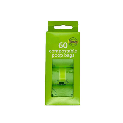 Grosir 100% Kompostabel Biodegradable Dog Poop Bag Sustainable Packaging Bags Supplier China OEM Desain Logo Disesuaikan
