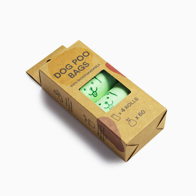 Harga yang bagus China Pabrik Jual Panas Berkelanjutan Komposter Biodegradable Logo Disesuaikan Ramah Lingkungan Jagung Kekerapan Tidak Beraroma Pet Poop Bag on line