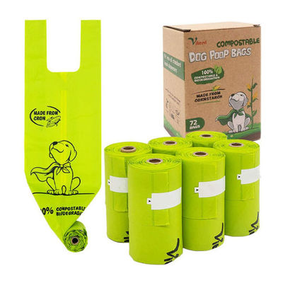 Harga yang bagus Biodegradable Tie Handle Dog Poop Bags Bag sampah anjing yang dapat dikompos on line