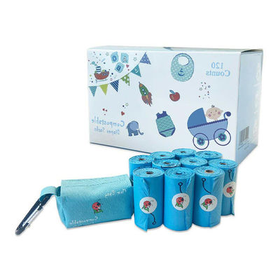 Harga yang bagus Jagung Kekerapan Flat Top Compostable Nappy Sacks Ritel Kotak Dikemas on line