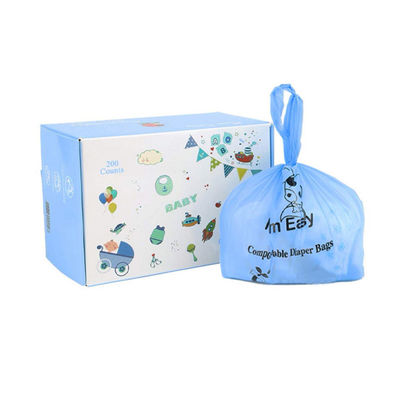 Harga yang bagus Ritel Kotak Dikemas Komposable Tie Handle Nappy Tas Disesuaikan on line
