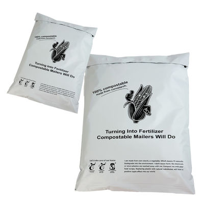 Custom Logo Biodegradable Poly Mailers Bag Ramah Lingkungan Terbuat dari Tumbuhan Jagung