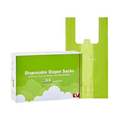 Harga yang bagus Compostable Baby Nappy Sacks Jagung Starch Beraroma Kantong Popok sekali pakai on line