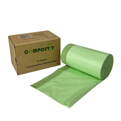 Harga yang bagus Eco Friendly Compostable Garbage Bags Heavy Duty Kitchen Drawstring Tas Sampah on line