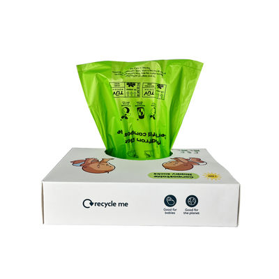 Harga yang bagus Kantong popok sekali pakai untuk bayi, 100 Count Eco-Friendly Compostable Disposable Popok sekali pakai, kotoran bayi dan kantong serbaguna dengan pegangan untuk pembuangan yang nyaman, anti bocor on line