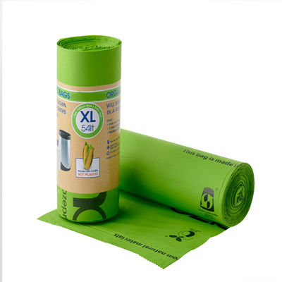 Harga yang bagus 100% kompos Biodegradable Cornstarch Grosir Kualitas Tinggi Berkelanjutan Ramah Lingkungan Tas Sampah Cetak Custom on line