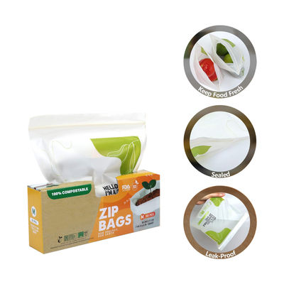 Harga yang bagus Grosir Berkelanjutan Ramah Lingkungan 100% Biodegradable ekstra Memperkuat kantong kemasan ritsleting kompostable bening untuk penyimpanan makanan on line